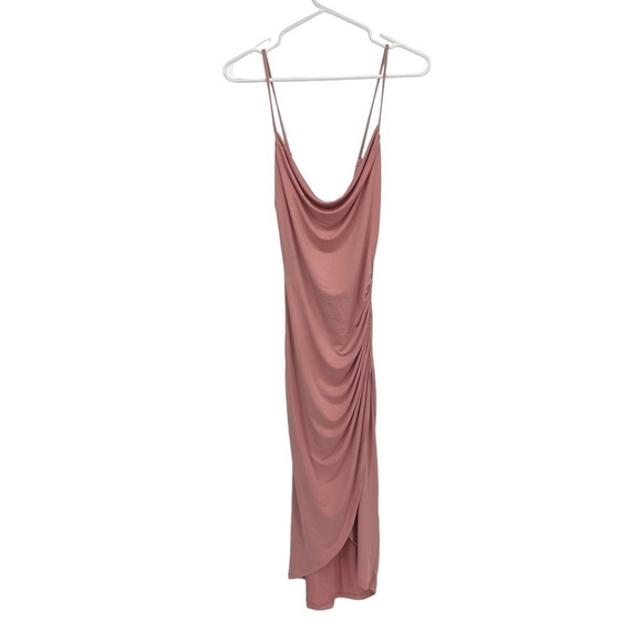 NWT Forever 21 Juniors Rose Scoop Neck High Low Spaghetti Strap Dress Size Small - Picture 1 of 5